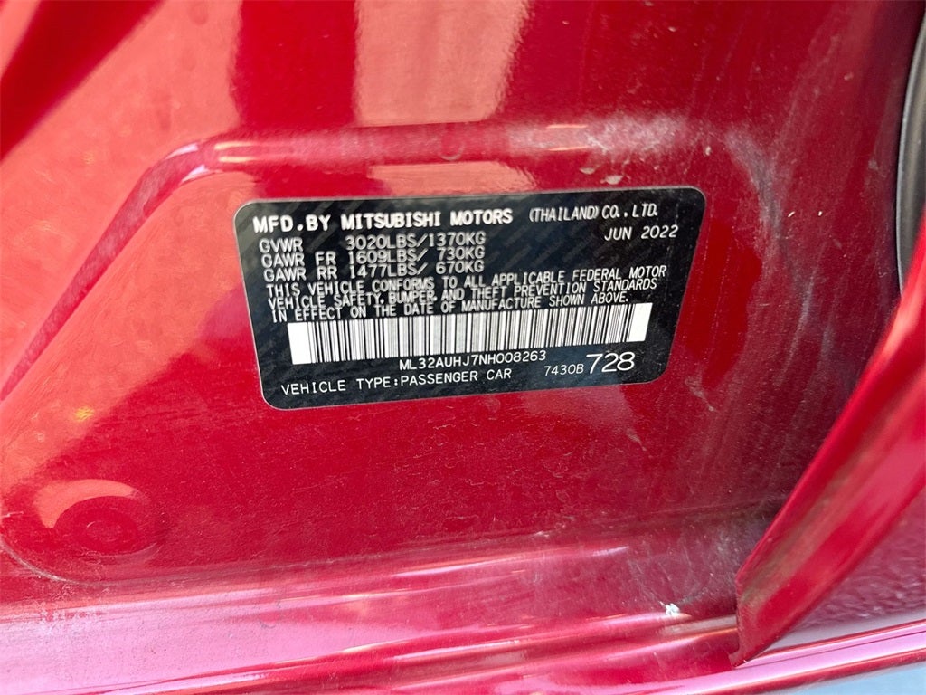 2022 Mitsubishi Mirage ES