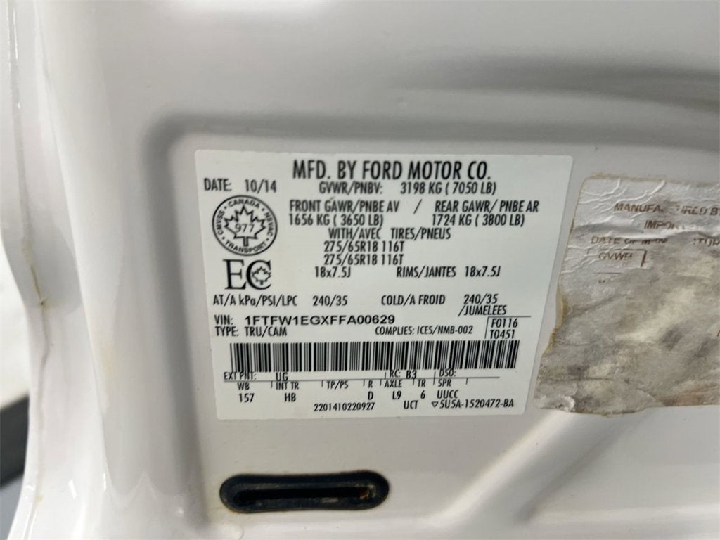 2015 Ford F-150 XLT w/HD Payload Pkg