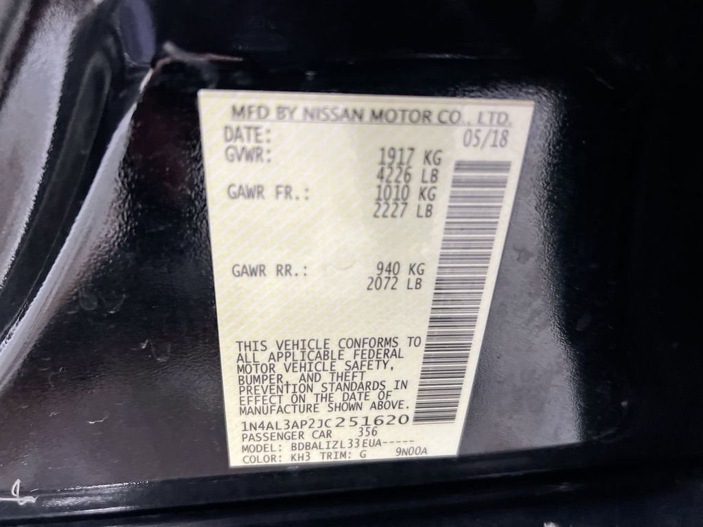 2018 Nissan Altima 2.5 SV