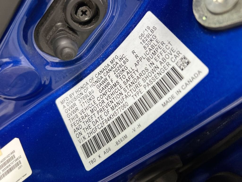 2019 Honda Civic Sedan Sport