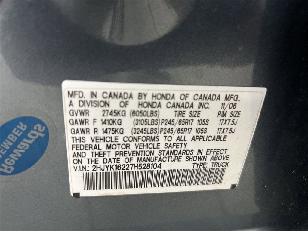 2007 Honda Ridgeline RT