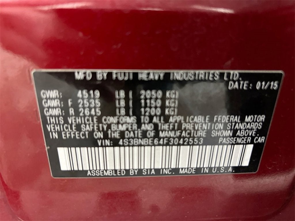 2015 Subaru Legacy 2.5i Premium