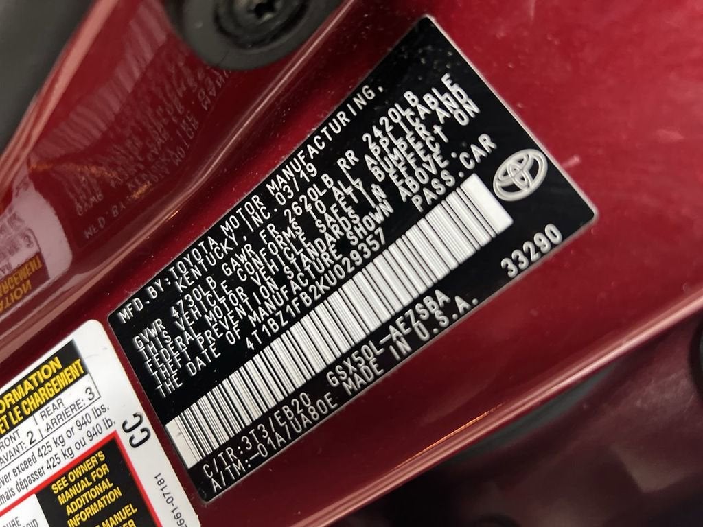 2019 Toyota Avalon XLE