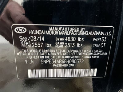 2015 Hyundai Sonata 2.0T Sport