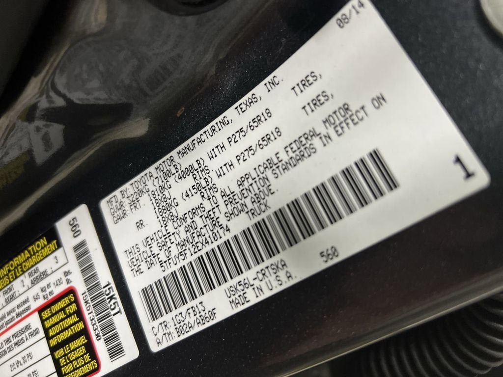 2014 Toyota Tundra 4WD Truck SR