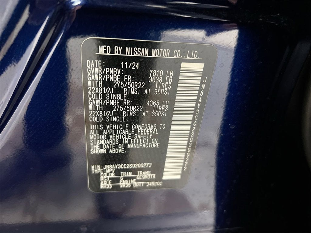 2025 Nissan Armada Platinum Reserve