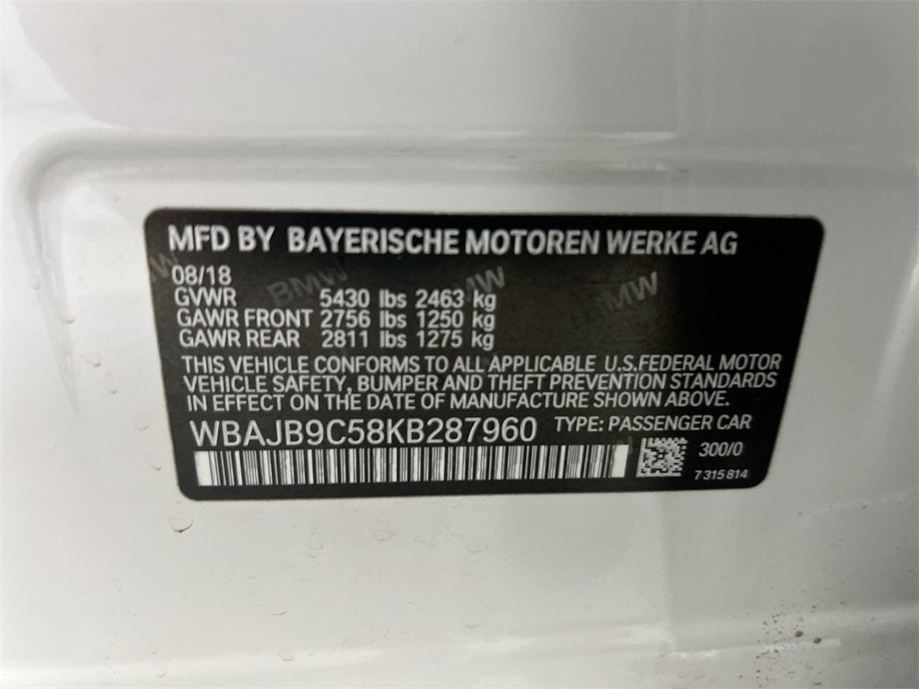 2019 BMW 5 Series M550i xDrive