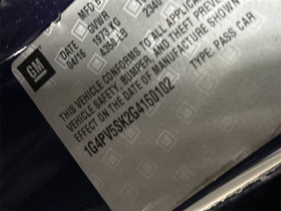 2016 Buick Verano 1SV