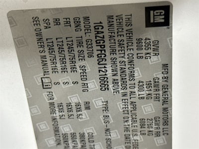 2018 Chevrolet Express 3500 LT