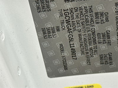 2020 Chevrolet Express 2500 Work Van