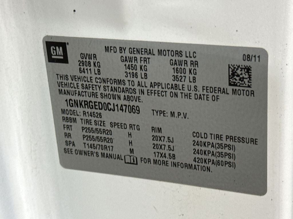 2012 Chevrolet Traverse LT