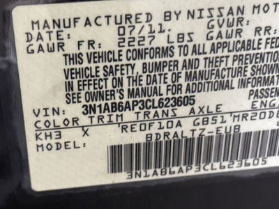 2012 Nissan Sentra 2.0 SR