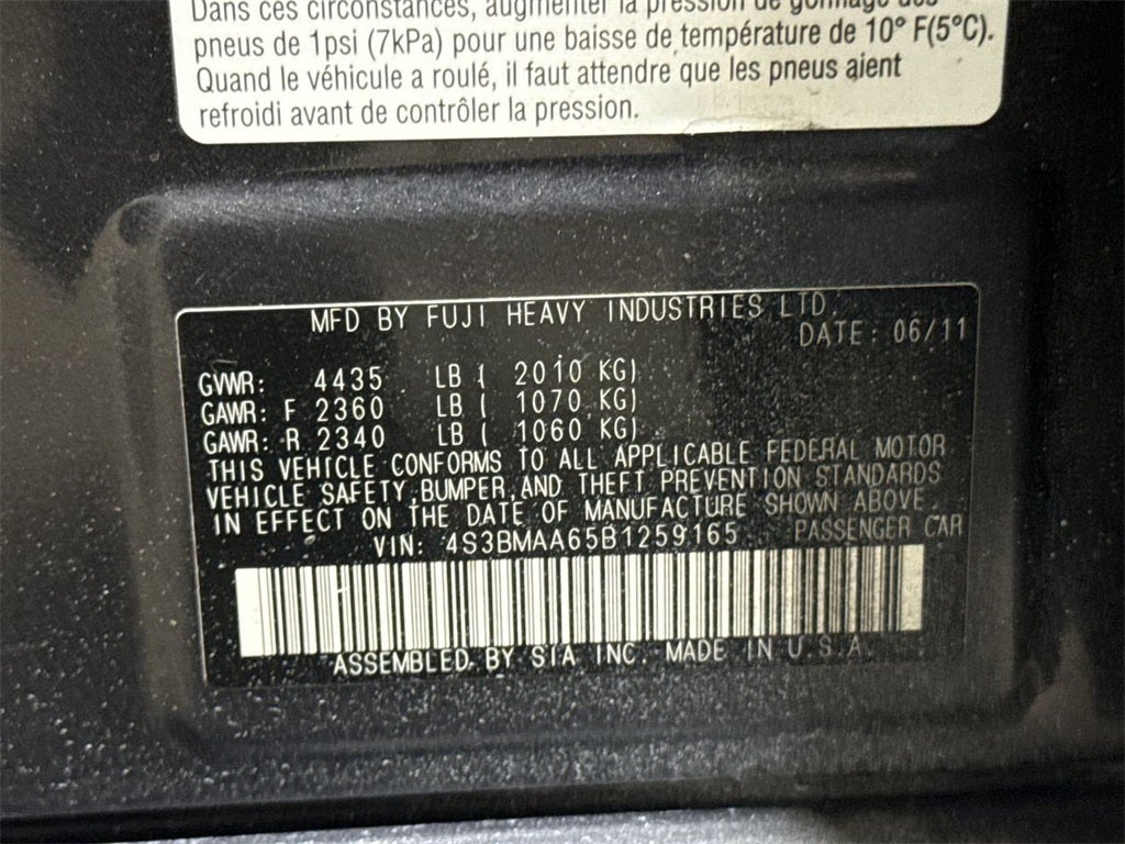 2011 Subaru Legacy 2.5i