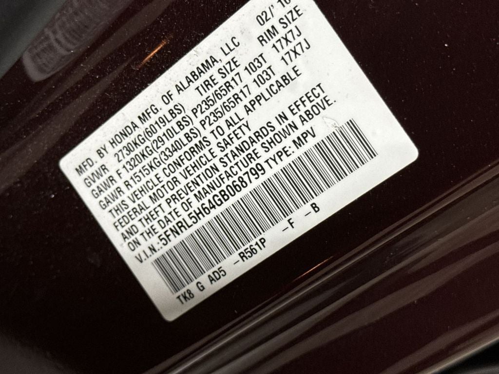 2016 Honda Odyssey EX-L