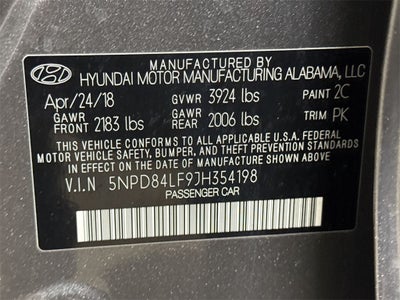 2018 Hyundai Elantra Value Edition