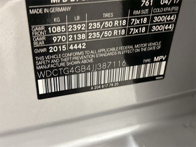 2018 Mercedes-Benz GLA GLA 250