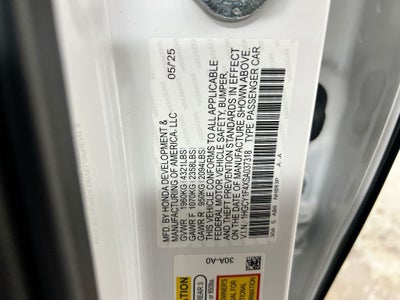 2025 Honda Accord SE