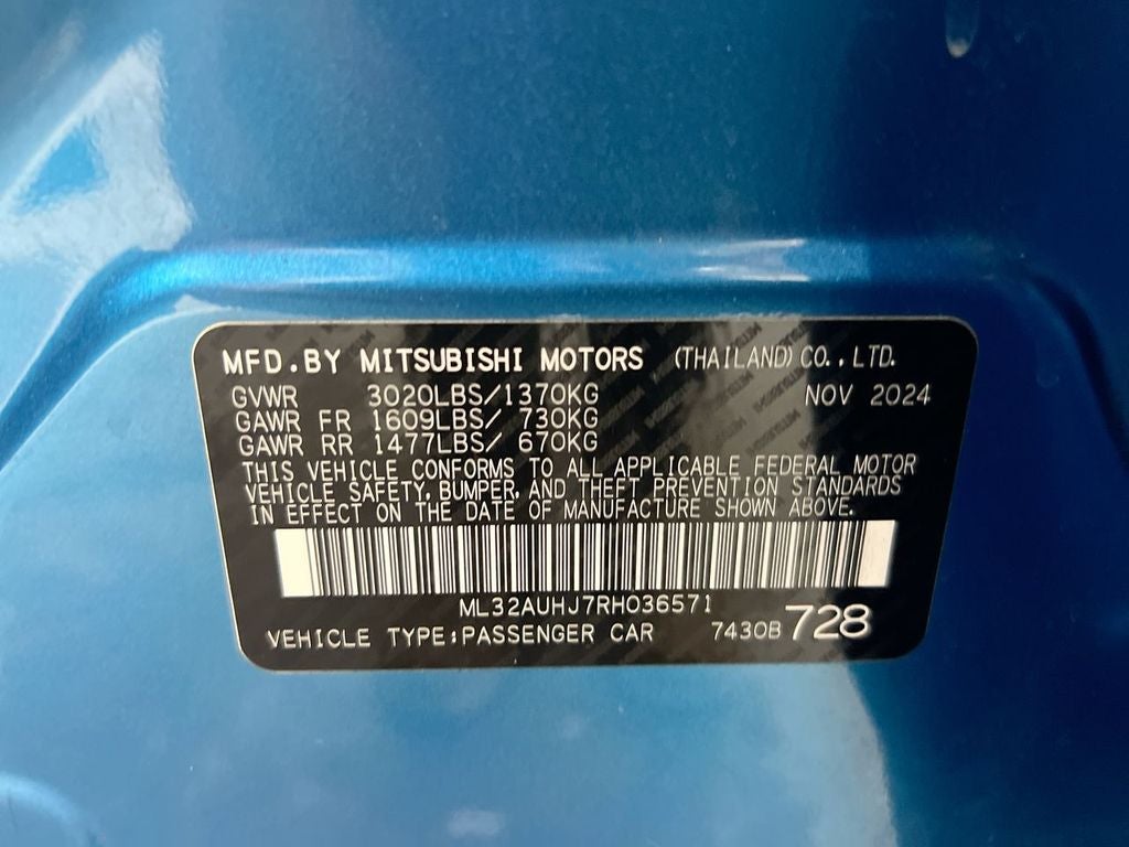 2024 Mitsubishi Mirage ES