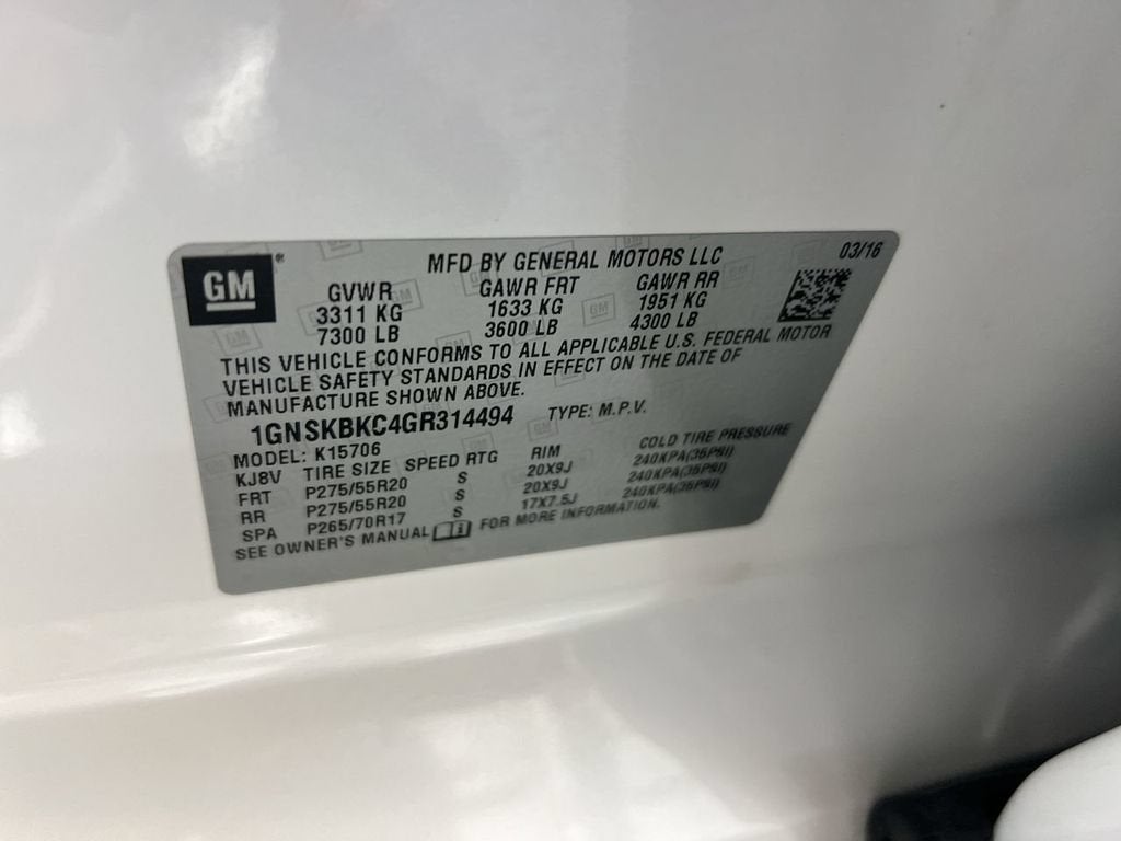 2016 Chevrolet Tahoe LT