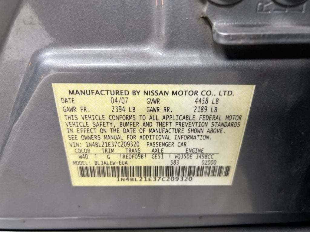 2007 Nissan Altima 3.5 SL