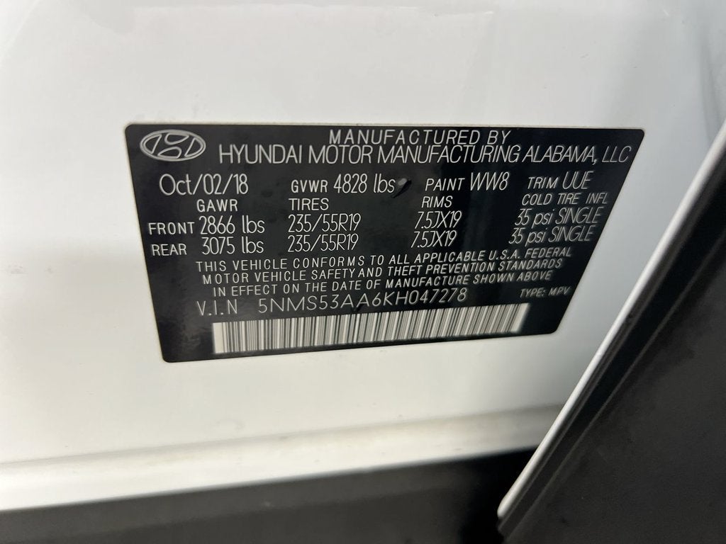 2019 Hyundai Santa Fe Ultimate