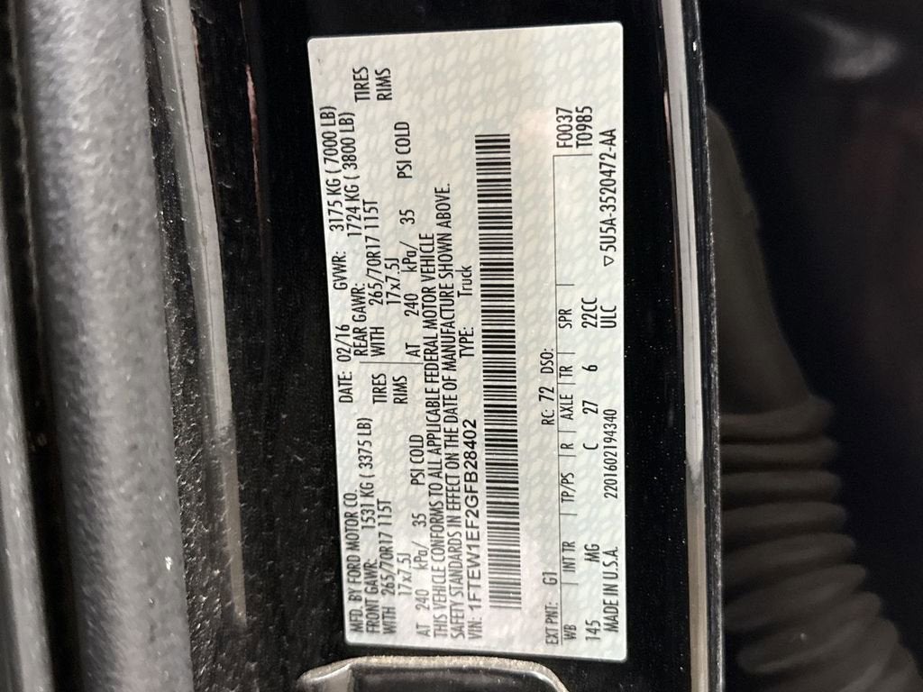 2016 Ford F-150 XLT