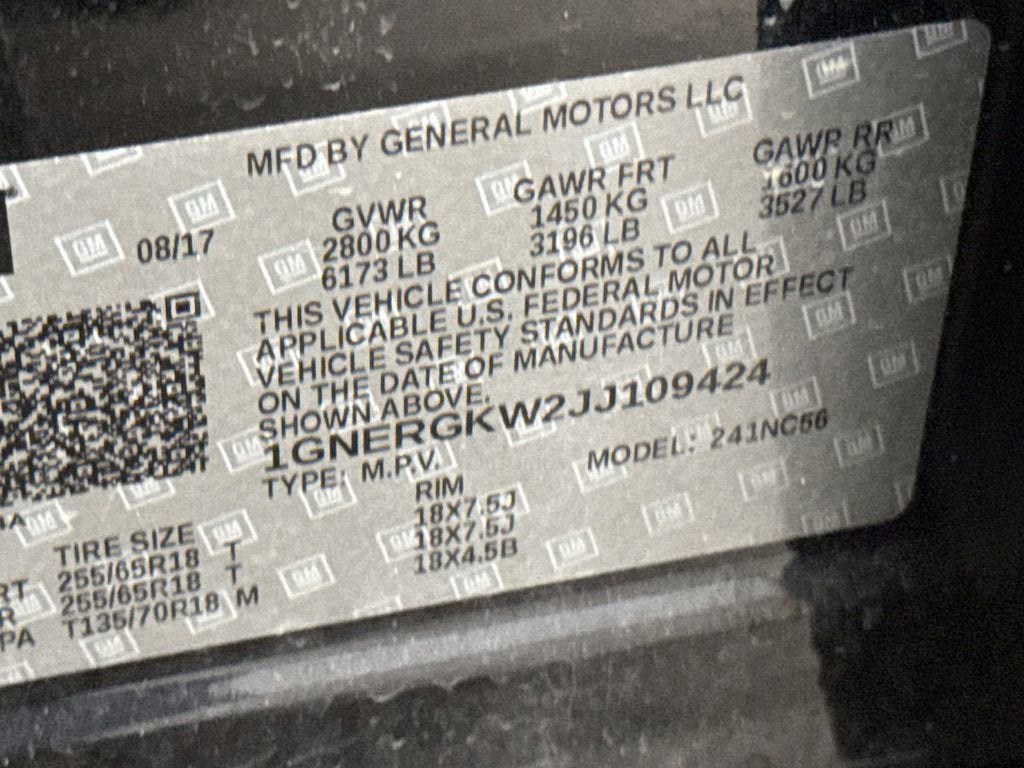 2018 Chevrolet Traverse LT Cloth