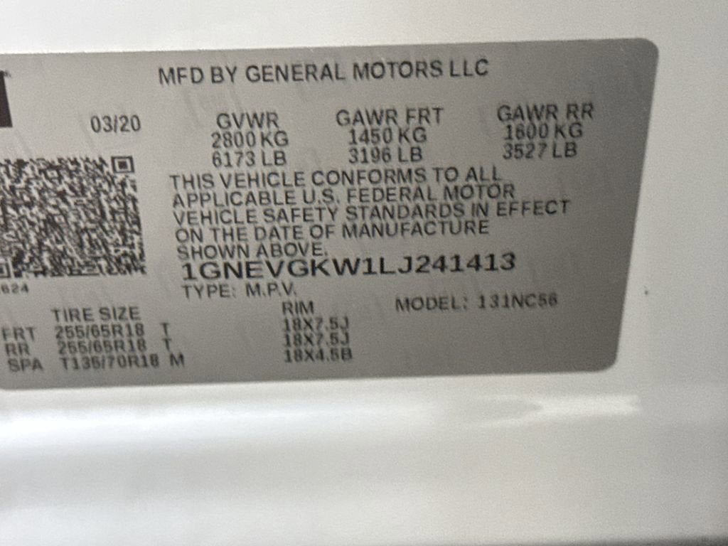 2020 Chevrolet Traverse LT Cloth