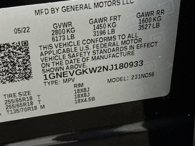 2022 Chevrolet Traverse LT Cloth