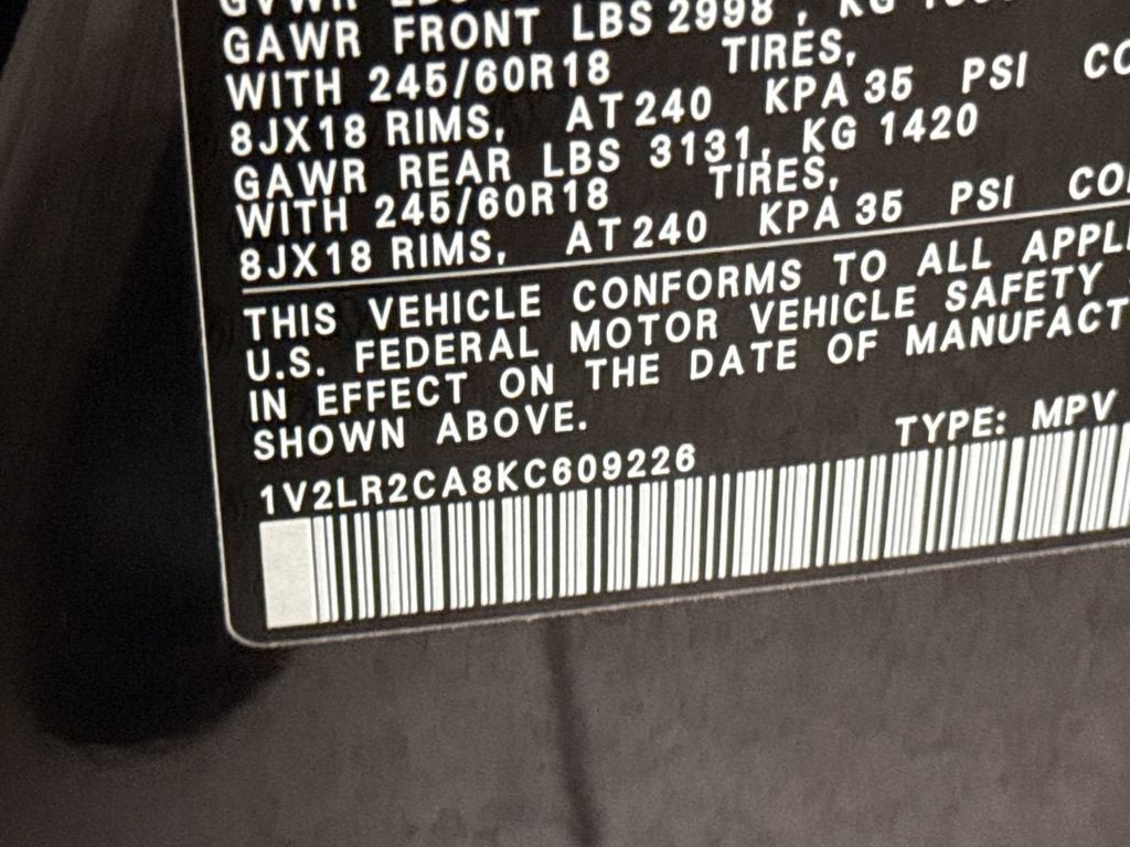 2019 Volkswagen Atlas 3.6L V6 SE