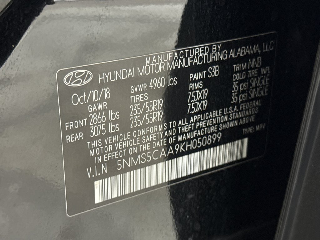 2019 Hyundai Santa Fe Ultimate