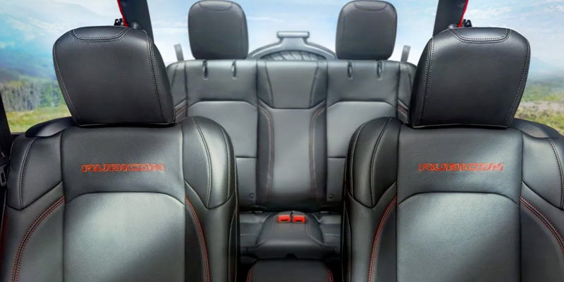 Interior design patter and color of a Jeep Wrangler seats