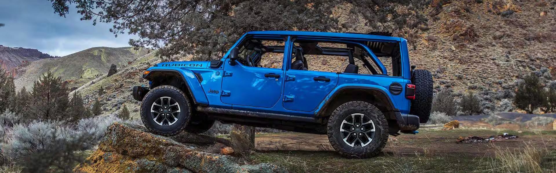 2025 Blue Wrangler off-road