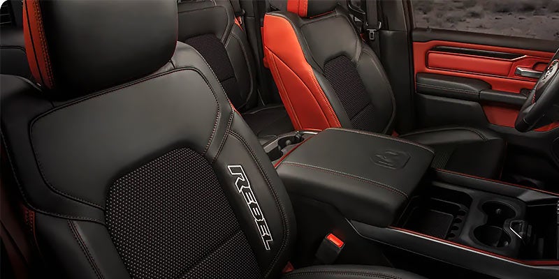 Interior design of the seats color pattern from a Ram 1500