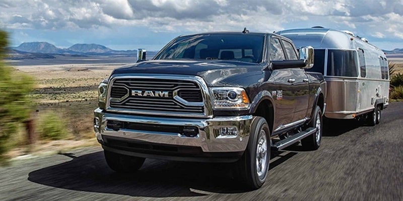 Ram truck towing RV