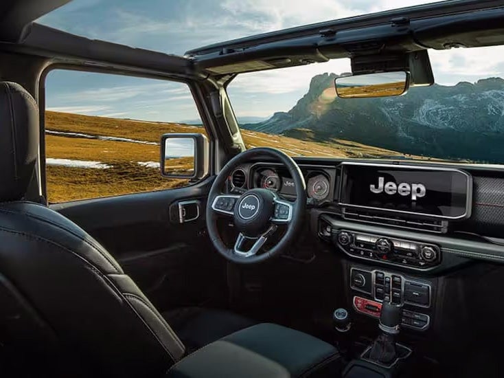 Dan Cummins Chrysler Dodge Jeep Ram Georgetown in Georgetown KY Jeep Wrangler view from interior cabin